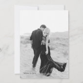 Monogrammed Hand Lettered Chic Cross Wedding Kaart (Achterkant)