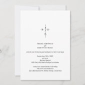 Monogrammed Hand Lettered Christelijk Cross Weddin Kaart (Voorkant)