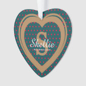 Monogrammed Hart Gepersonaliseerde Kerstmis Memori Ornament (voorkant)