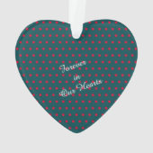 Monogrammed Hart Gepersonaliseerde Kerstmis Memori Ornament (achterkant)