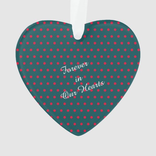 Monogrammed Hart Gepersonaliseerde Kerstmis Memori Ornament (achterkant)