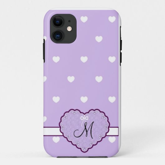 Monogrammed Heart iPhone 5 Hoesje (Achterkant)