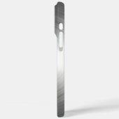 Monogrammed hedendaags zilverstralingspatroon Case-Mate iPhone case (Achterkant / Links)