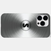 Monogrammed hedendaags zilverstralingspatroon Case-Mate iPhone case (Achterkant (horizontaal))