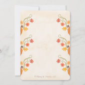 Monogrammed Herfst Couples Wedding Shower Kaart (Achterkant)