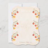 Monogrammed Herfst Pumpkin Wedding Invitations Kaart (Achterkant)