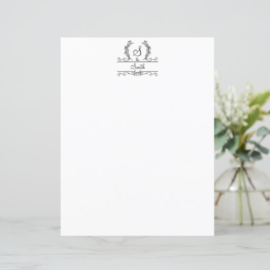 Monogrammed het Briefpapier Manuscript van de Naam (Staand voorkant)