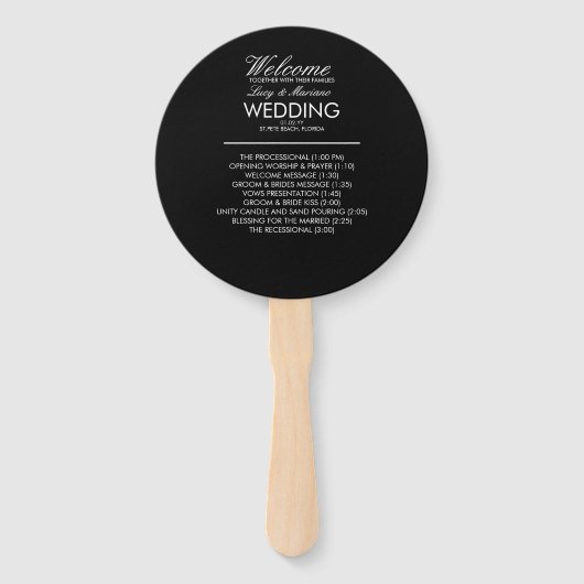 Monogrammed het Programma C van de Band van de Tak Handwaaier (Achterkant)