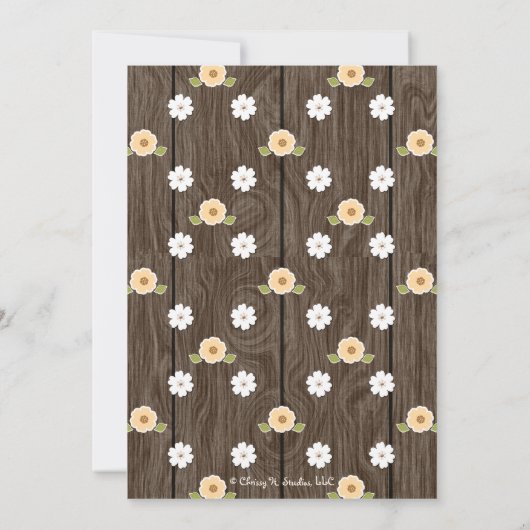 MONOGRAMMED HOEFIJZER WESTERN VRIJGEZELLENFEEST KAART (Achterkant)