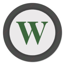 Monogrammed Holiday Envelope Seal Stickers met Tek