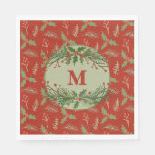 Monogrammed Holiday Party Napkins Servet (Voorkant)