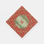 Monogrammed Holiday Party Napkins Servet (Hoek)