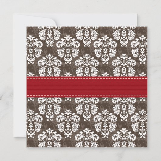 Monogrammed Holly Berry Kerstparty Uitnodiging (Achterkant)