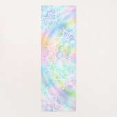 Monogrammed Holographic Iridescent Unicorn Rainbow Yogamat (Achterkant)