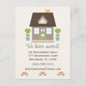 Monogrammed Home Bewegende Aankondiging Briefkaart (Voorkant)