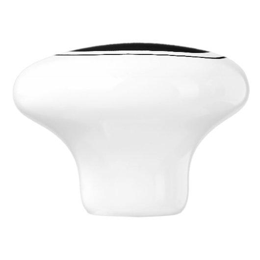 Monogrammed Home Label Ceramic Knob Keramische Knop (Zijkant)