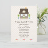Monogrammed Home Sweet Home Housewarming Party Kaart (Staand voorkant)