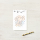Monogrammed Hond Vizsla Liefhebber Post-it® Notes (Op bureau)