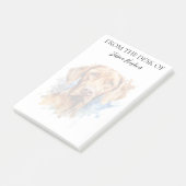 Monogrammed Hond Vizsla Liefhebber Post-it® Notes (Schuin)