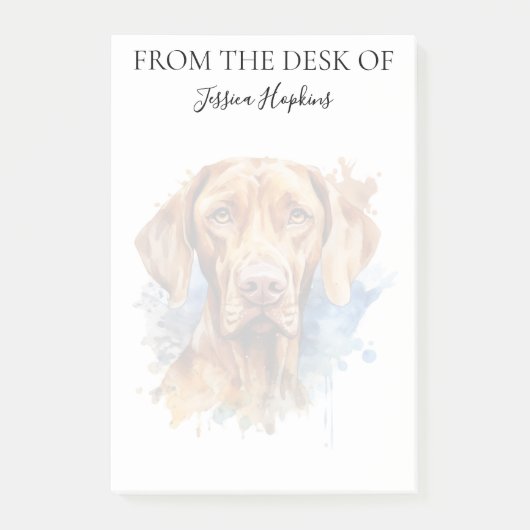 Monogrammed Hond Vizsla Liefhebber Post-it® Notes (Voorkant)