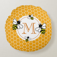 Monogrammed Honeycomb Pattern met bijen