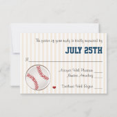 MONOGRAMMED HONKBAL BRUILOFT RESPONS KAARTEN RSVP KAARTJE (Achterkant)