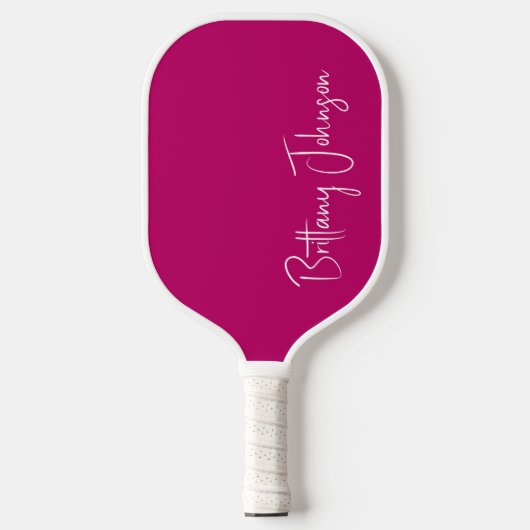 Monogrammed Hot Pink Pickleball Paddle (Voorkant)