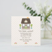 Monogrammed House New Address Notice Aankondiging (Staand voorkant)