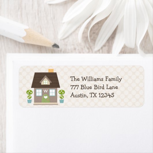 Monogrammed House Return Address Labels (Insitu)