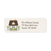 Monogrammed House Return Address Labels (Voorkant)