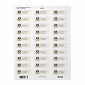 Monogrammed House Return Address Labels (Full Sheet)