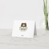 Monogrammed House Warming Thank You Card Bedankkaart (Achterkant)