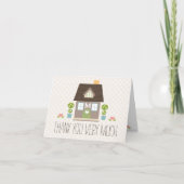 Monogrammed House Warming Thank You Card Bedankkaart (Voorkant)