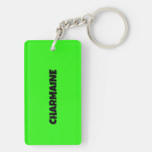 Monogrammed Husky Dogs having plezier met het kind Sleutelhanger (achterkant)