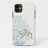 Monogrammed Hydrangea Case-Mate iPhone Case (Achterkant)