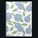 Monogrammed Hydrangea Let op Notitieboek<br><div class="desc">Personaliseer dit vrolijke notitieboek om je gedachten en taken bij te houden! Ideaal voor gebruik in een kantoor-omgeving,  of voor persoonlijk projectmanagement. Zou een leuk cadeau zijn voor een bruid in de vroege dagen van de huwelijksplanning!</div>