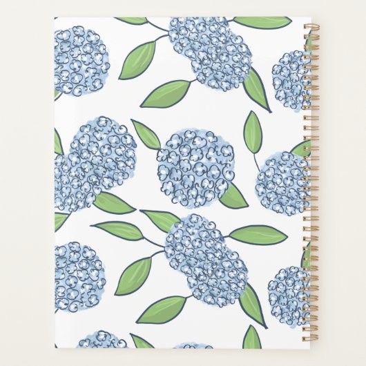 Monogrammed Hydrangea Planner (Achterkant)