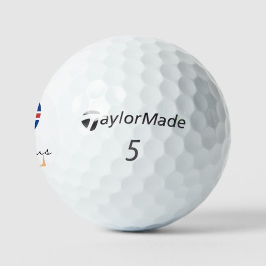 Monogrammed IJslandse vlag en IJsland Golf Balls Golfballen (Logo)