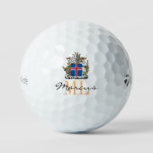 Monogrammed IJslandse vlag en IJsland Golf Balls Golfballen (Voorkant)