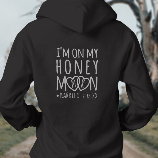 Monogrammed Ik ben op mijn huwelijksreis getrouwde Hoodie