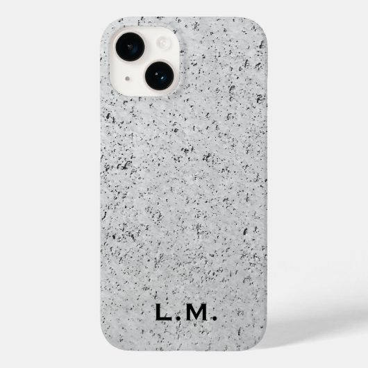 Monogrammed Illustrated Concrete iPhone Case (Achterkant)