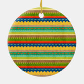Monogrammed Indian Blanket Keramisch Ornament (Achterkant)
