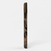 Monogrammed Industrial Rustic Wood Pattern Case-Mate iPhone Case (Achterkant/rechts)