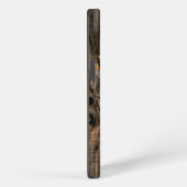Monogrammed Industrial Rustic Wood Pattern iPhone Hoesje (Rechterkant)