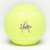 Monogrammed Initiaal Custom minimalistische tennis Tennisballen (Achterkant)