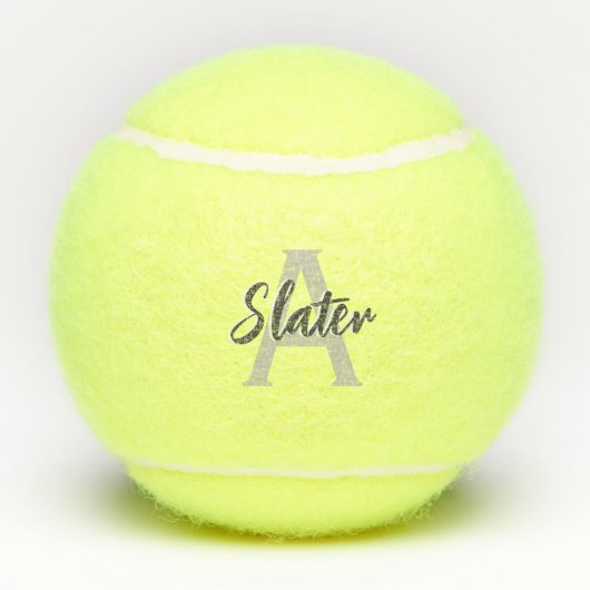Monogrammed Initiaal Custom minimalistische tennis Tennisballen (Achterkant)