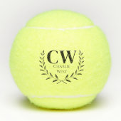 Monogrammed Initiaal Custom minimalistische tennis Tennisballen (Voorkant)