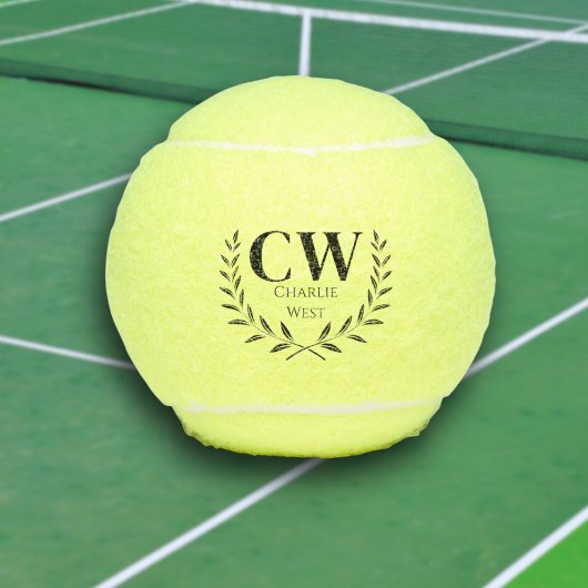 Monogrammed Initiaal Custom minimalistische tennis Tennisballen