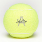 Monogrammed Initiaal Custom Tennis Ball Gift Tennisballen (Voorkant)