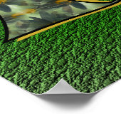 Monogrammed Initiaal D Black Daisies Poster (Hoek)